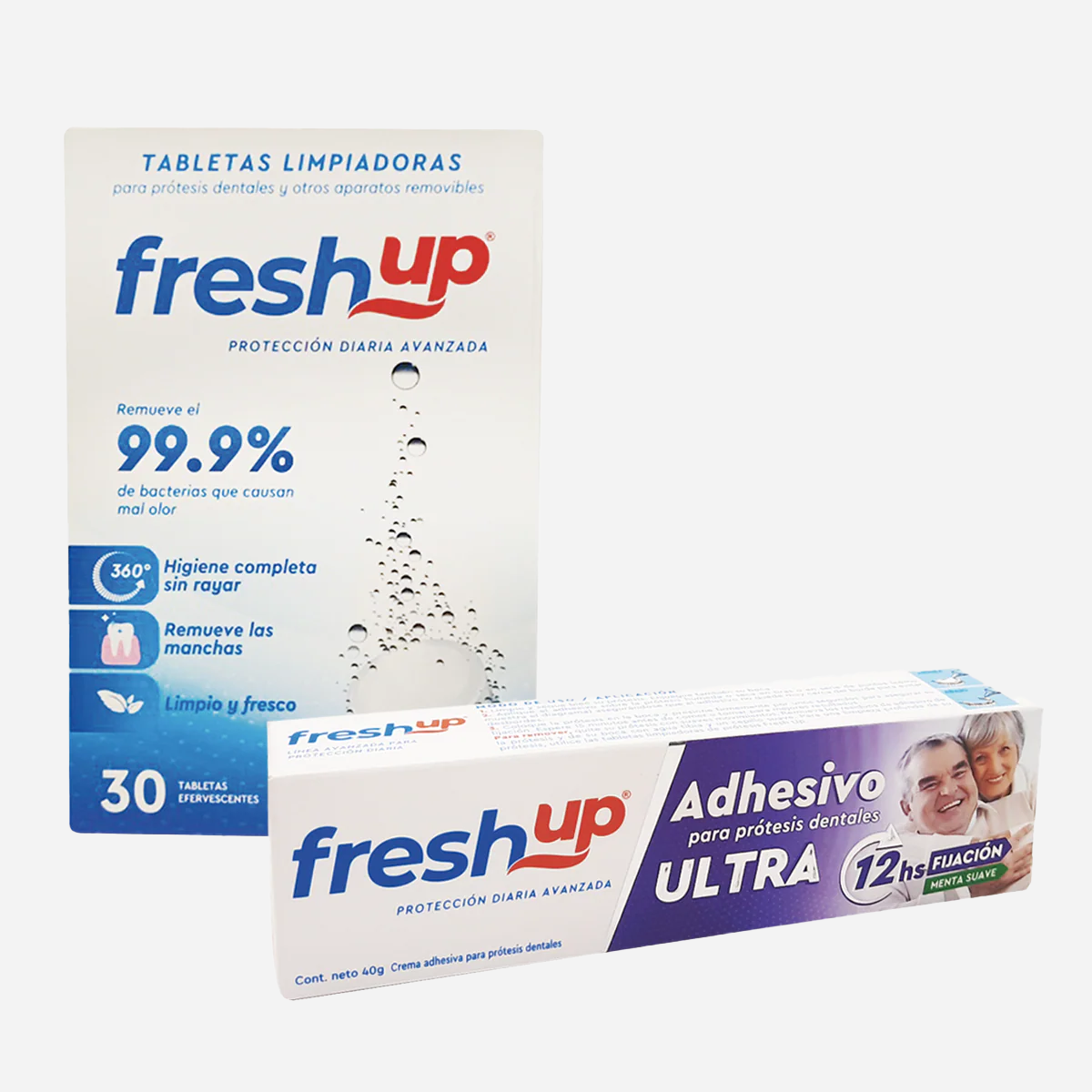 Pack Tabletas Limpiadoras + Adhesivo Dental ULTRA 40g