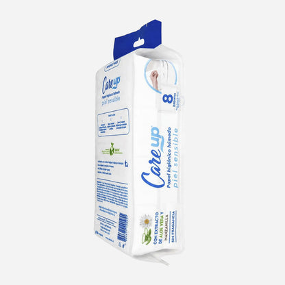 Pack 8 unidades Papel Higiénico Húmedo Piel Sensible - Pocket size