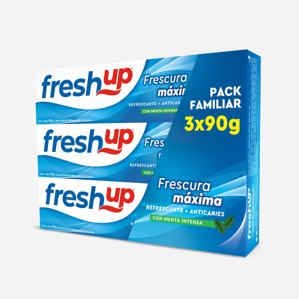 Crema dental anti bacterias de menta con fluor Fresh Up